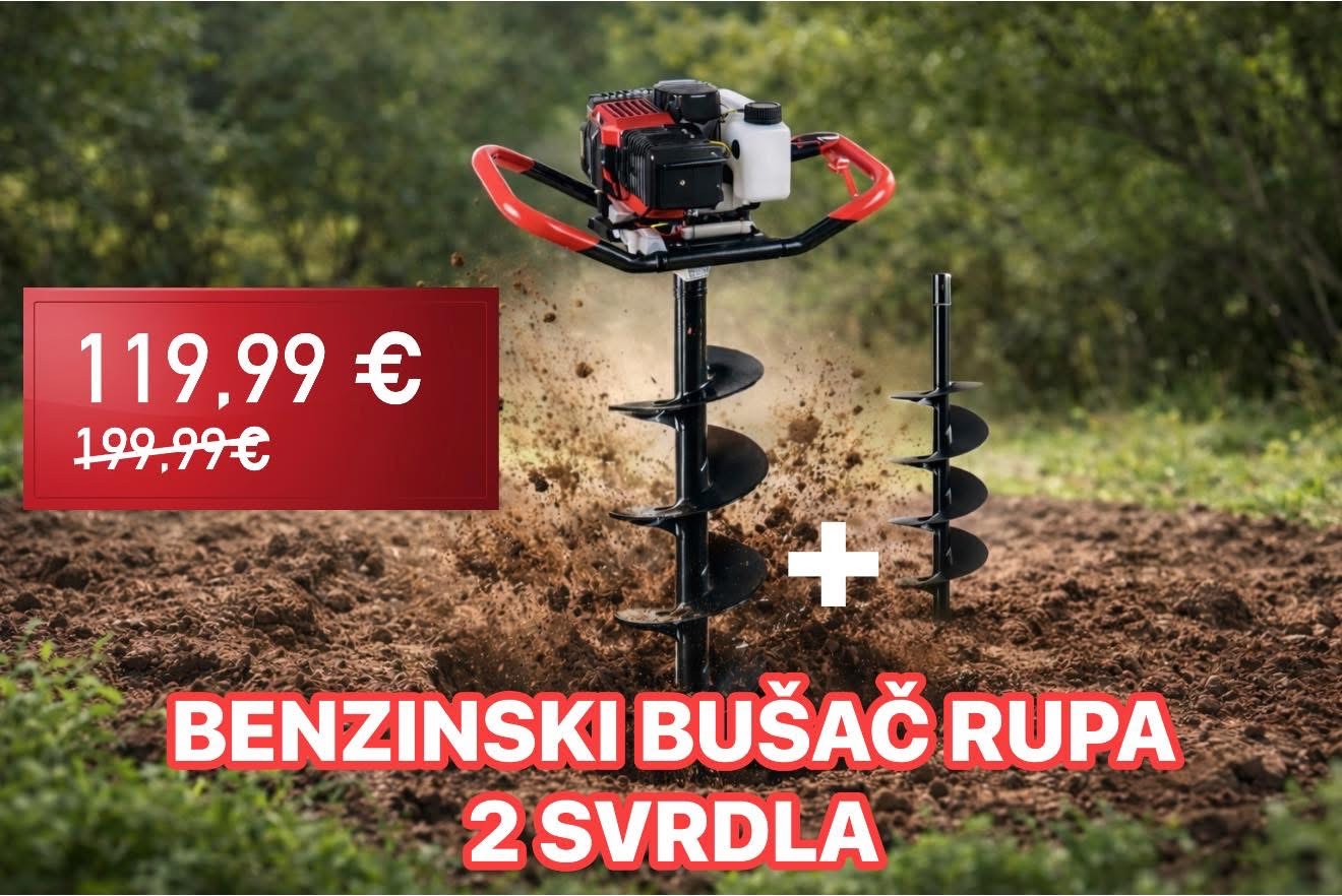 BUŠAČ RUPA SA 2 SVRDLA – KRAFT ROYAL LINE KRL-620