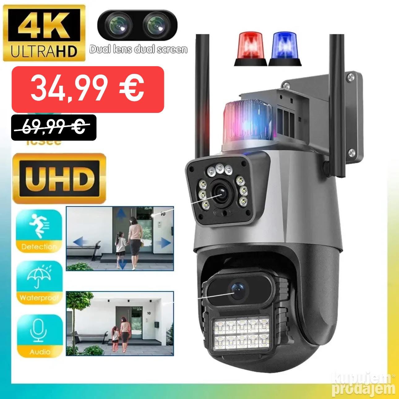 WiFi SMART SECURITY KAMERA 4K UHD – Dual Lens (8MP / 2x4MP)